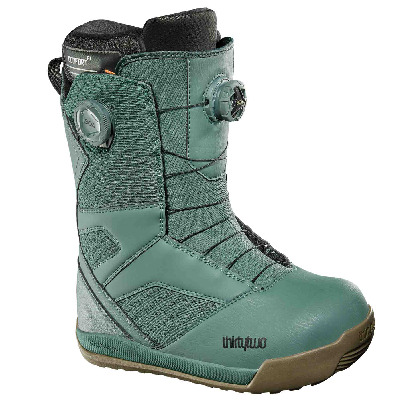 ThirtyTwo Men's STW Double BOA® Snowboard Boots 2025 GREEN/GUM