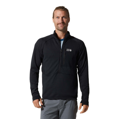 Mountain Hardwear Men's Polartec® Power Grid™ Half Zip Jacket 2024 BLACK