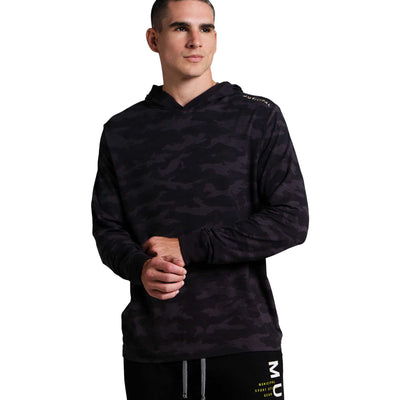 MUNICIPAL Apparel Co Men's Enduro Stretch Ls Hooded Tee 