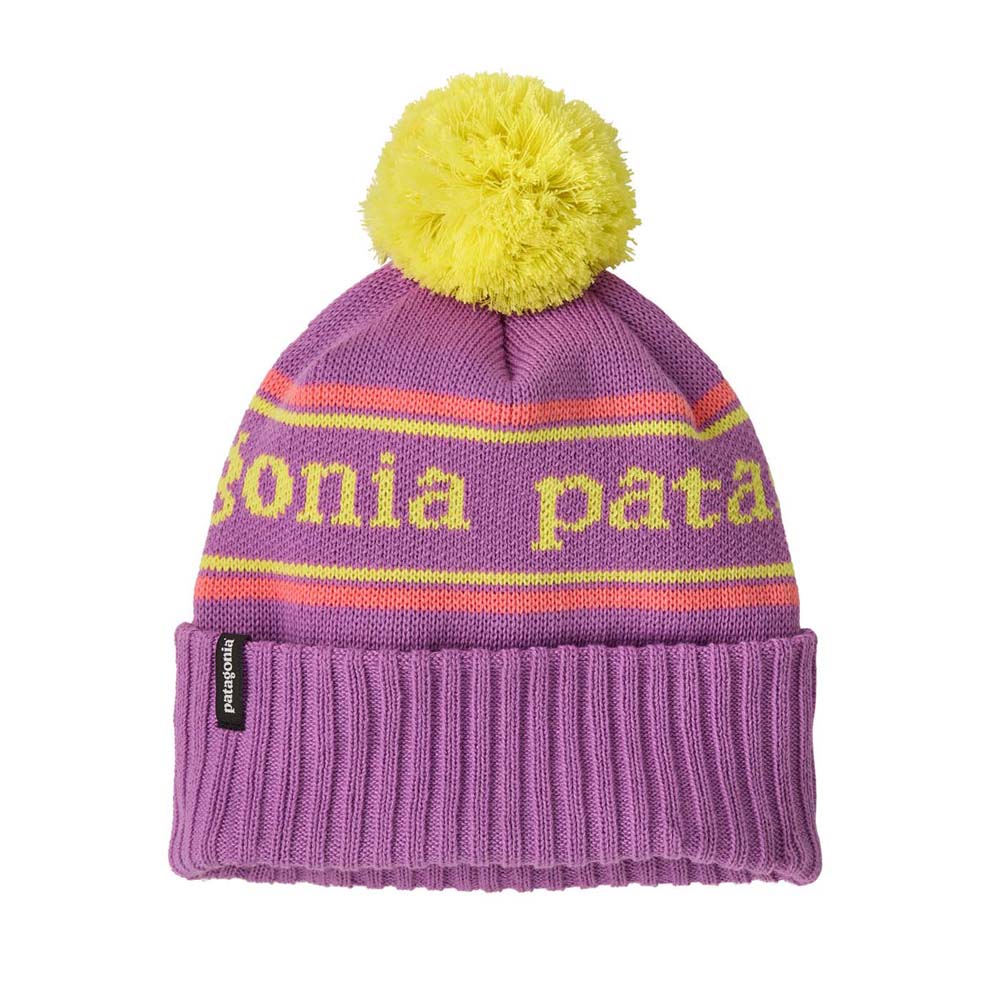 Patagonia Junior's Powder Town Beanie 2026 PKBR PARK STRIPE/BRISK PURPLE