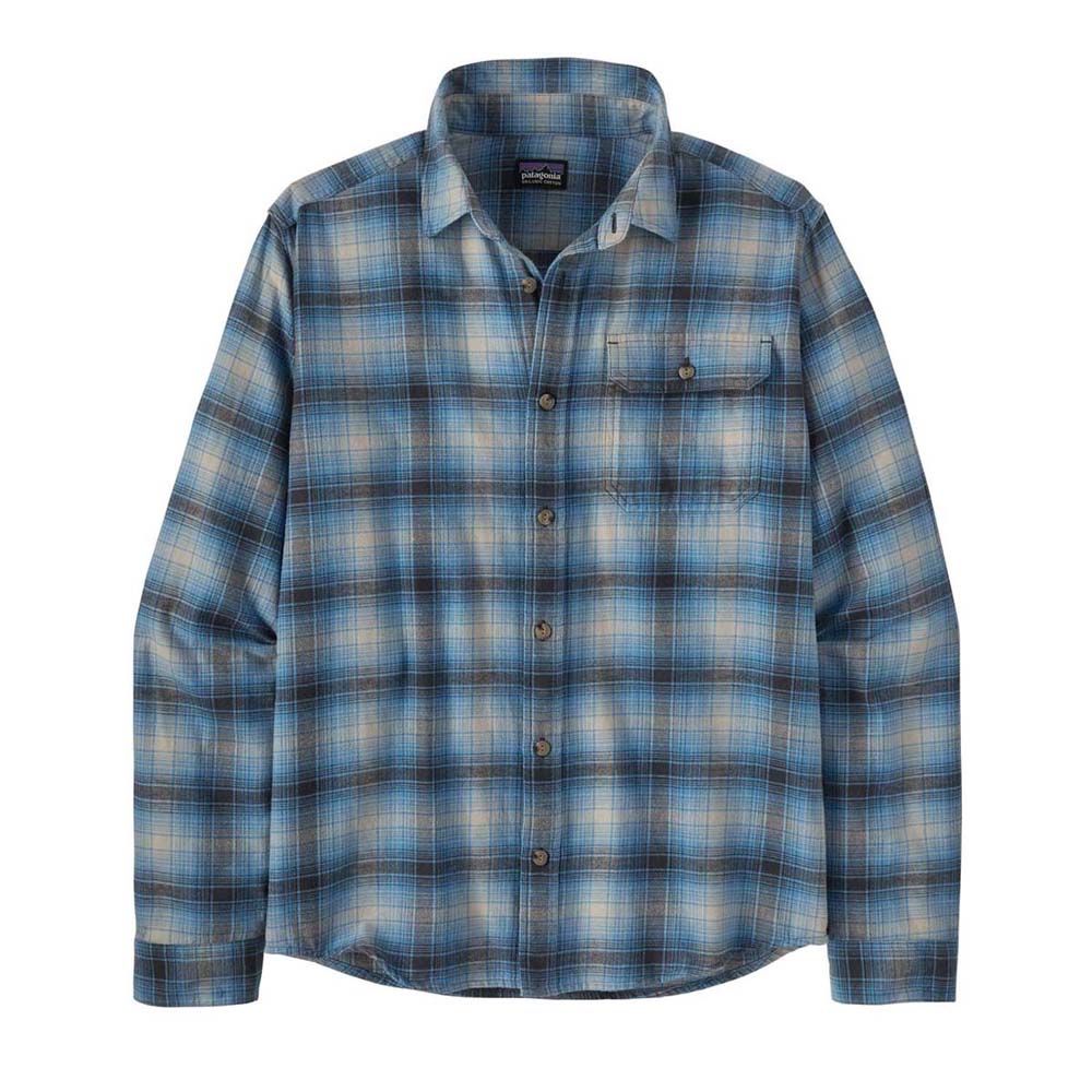 Patagonia Men's Long-Sleeved Lightweight Fjord Flannel Shirt 2025 AVANT- BLUE BIRD