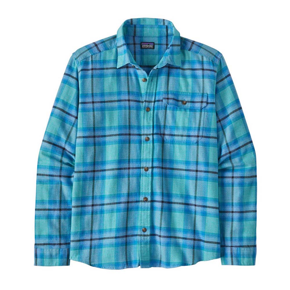 Patagonia Men's Long-Sleeved Lightweight Fjord Flannel Shirt 2025 OCEAN- SUBTIDAL BLUE