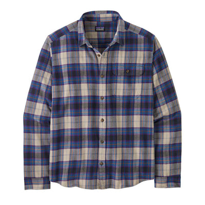 Patagonia Men's Long-Sleeved Lightweight Fjord Flannel Shirt 2025 SREL SPOTTER ENDLESS BLUE