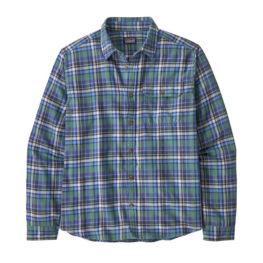 Patagonia Men's Long-Sleeved Lightweight Fjord Flannel Shirt 2025 NASM NATURE WALK: SMOLDER BLUE