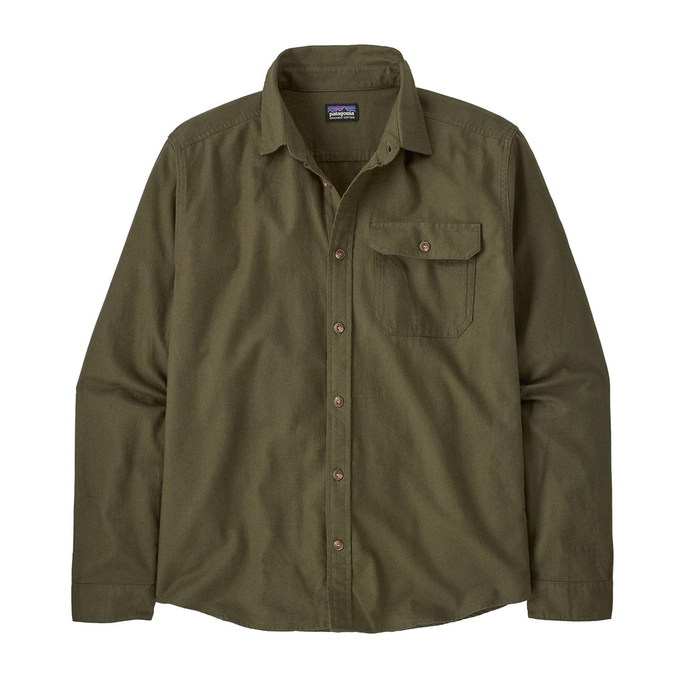 Patagonia Men's Long-Sleeved Lightweight Fjord Flannel Shirt 2025 BASIN GREEN