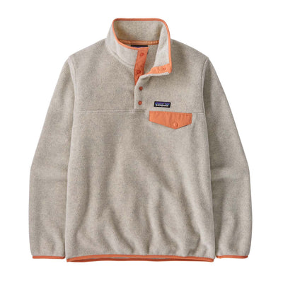 Patagonia Women's Lightweight Synchilla Snap-T Fleece Pullover 2026 OLHP OATMEAL HEATHER HEIRLOOM PEACH