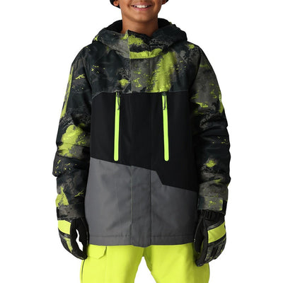 686 Boy's Geo Insulated Jacket 2026 LMHC LIME HEMISPHERE COLORBLOCK
