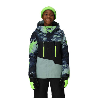 686 Boy's Geo Insulated Jacket 2026 BLHC BLUE HEMISPHERE COLORBLOCK
