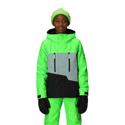 686 Boy's Geo Insulated Jacket 2026 BOREALIS GREEN COLORBLOCK
