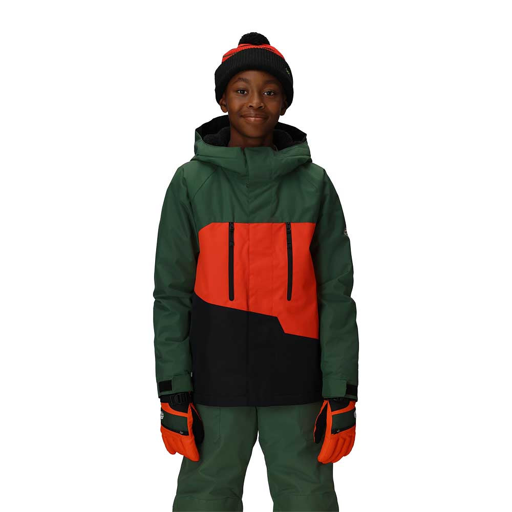 686 Boy's Geo Insulated Jacket 2026 MOCB MOSS GREEN COLORBLOCK