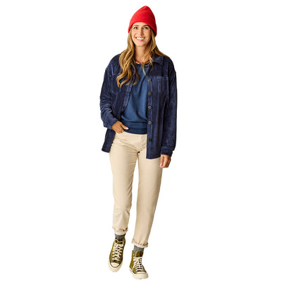 Carve Designs Women's Hudson Stretch Cord Shacket 2026 NAVY