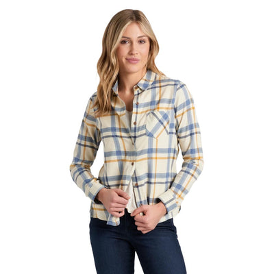 KUHL Women's Trailside Flannel Long Sleeve Shirt 2024 BLUE COVE