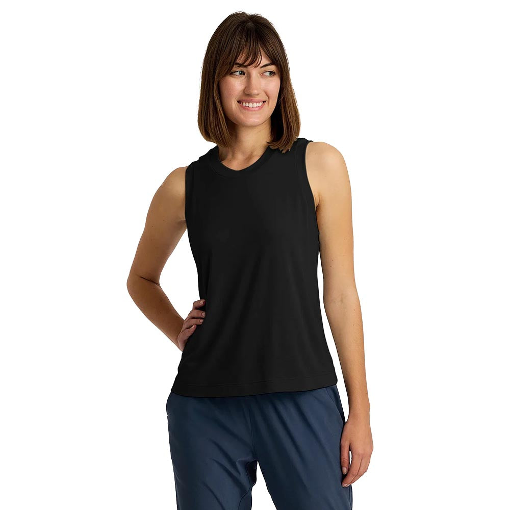 Free Fly Women's Elevate Lightweight Tank 2025 BLACK