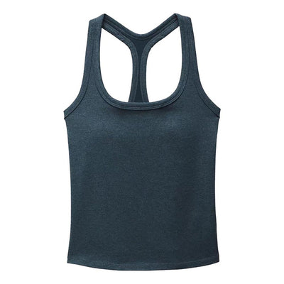 prAna Women’s Heavana Racerback Tank 2025 401 STORMY NIGHT HEATHER