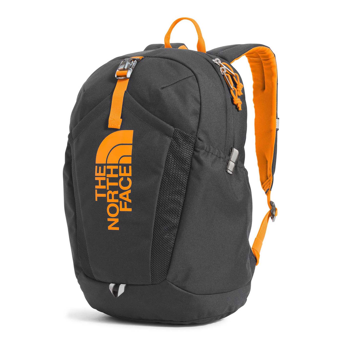 The North Face Junior's Mini Recon Backpack 2025 AOX ASPHALT GREY/CONE ORANGE NPF