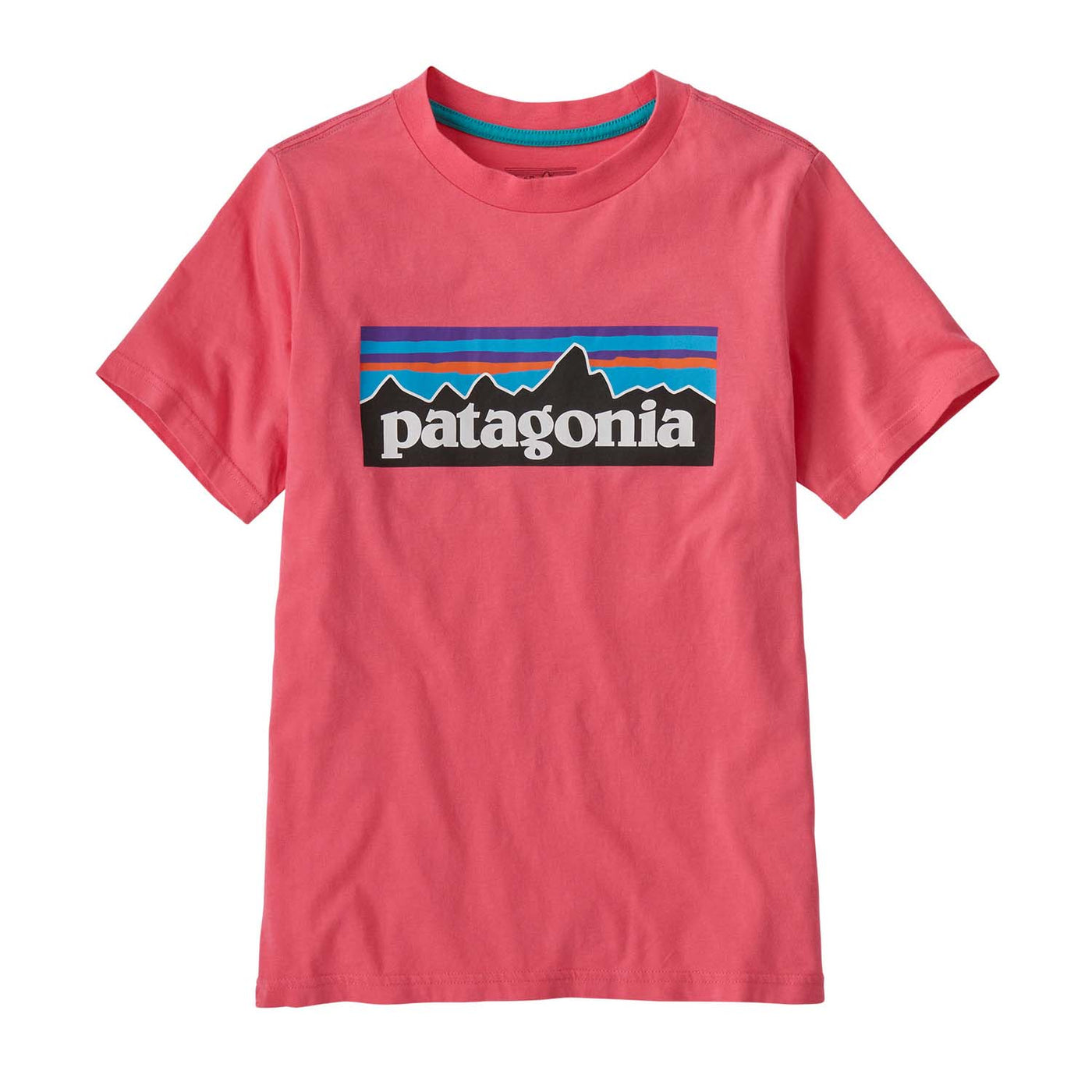 Patagonia Junior's P-6 Logo T-Shirt 2025 AFTERNOON PINK