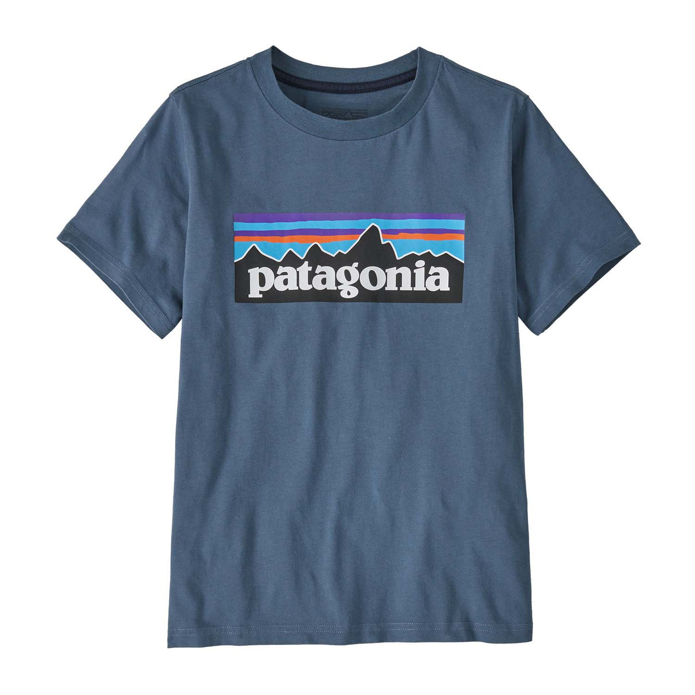Patagonia Junior's P-6 Logo T-Shirt 2025 UTILITY BLUE