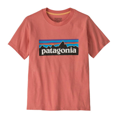 Patagonia Junior's P-6 Logo T-Shirt 2025 PKPK PEAK PINK