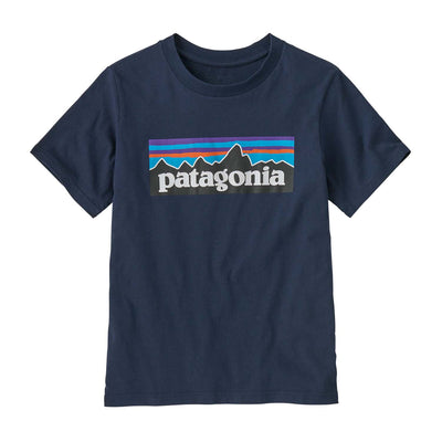 Patagonia Junior's P-6 Logo T-Shirt 2025 NEW NAVY