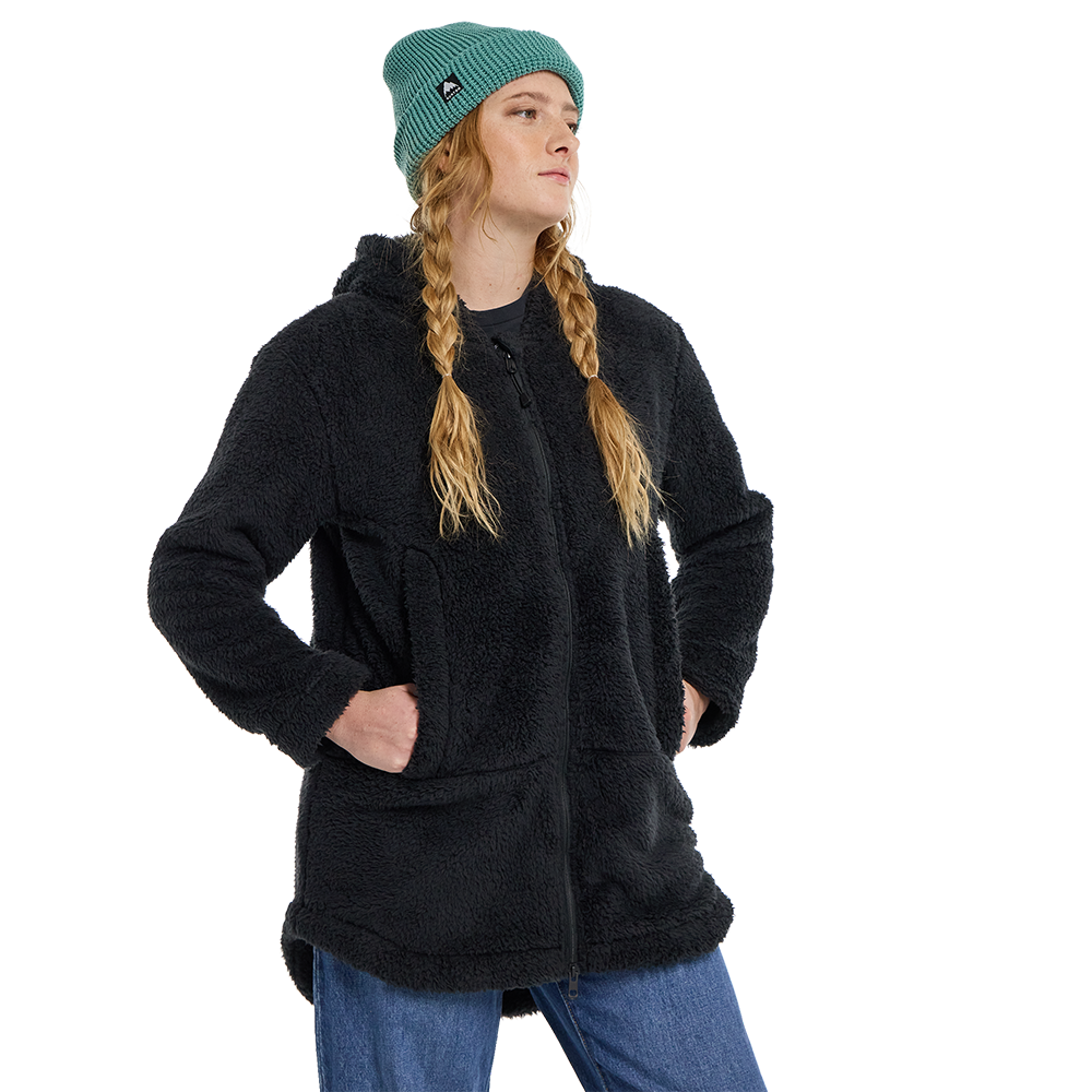 Burton Women's Minxy Hi-Loft Fleece Full-Zip 2024 A04 TRUE BLACK