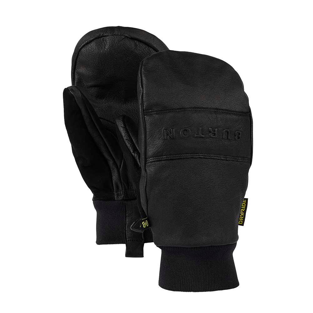 Burton Men's Treeline Leather Mittens 2024 A04 TRUE BLACK