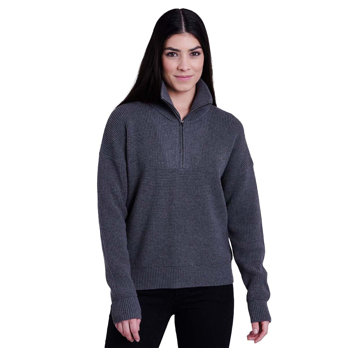 KUHL Women's Norda 1/4 Zip Sweater 2026 CHARCOAL