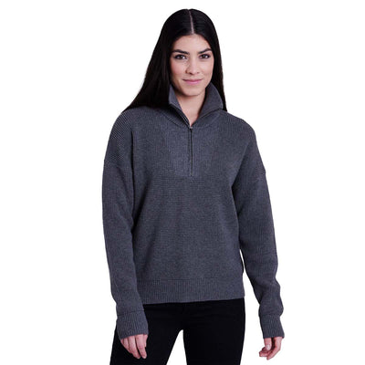 KUHL Women's Norda 1/4 Zip Sweater 2026 CHARCOAL