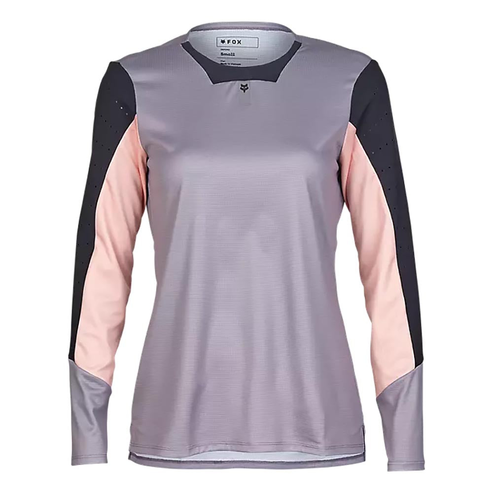 Fox Women's Defend Long Sleeve Jersey 2025 STONE