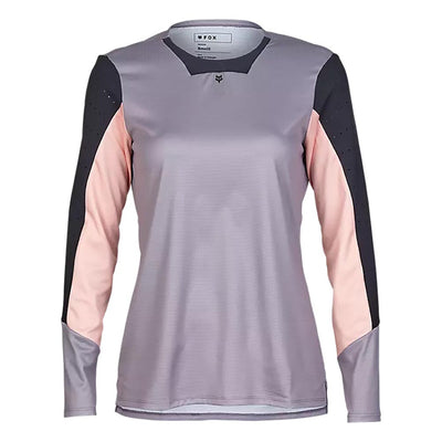 Fox Women's Defend Long Sleeve Jersey 2025 STONE