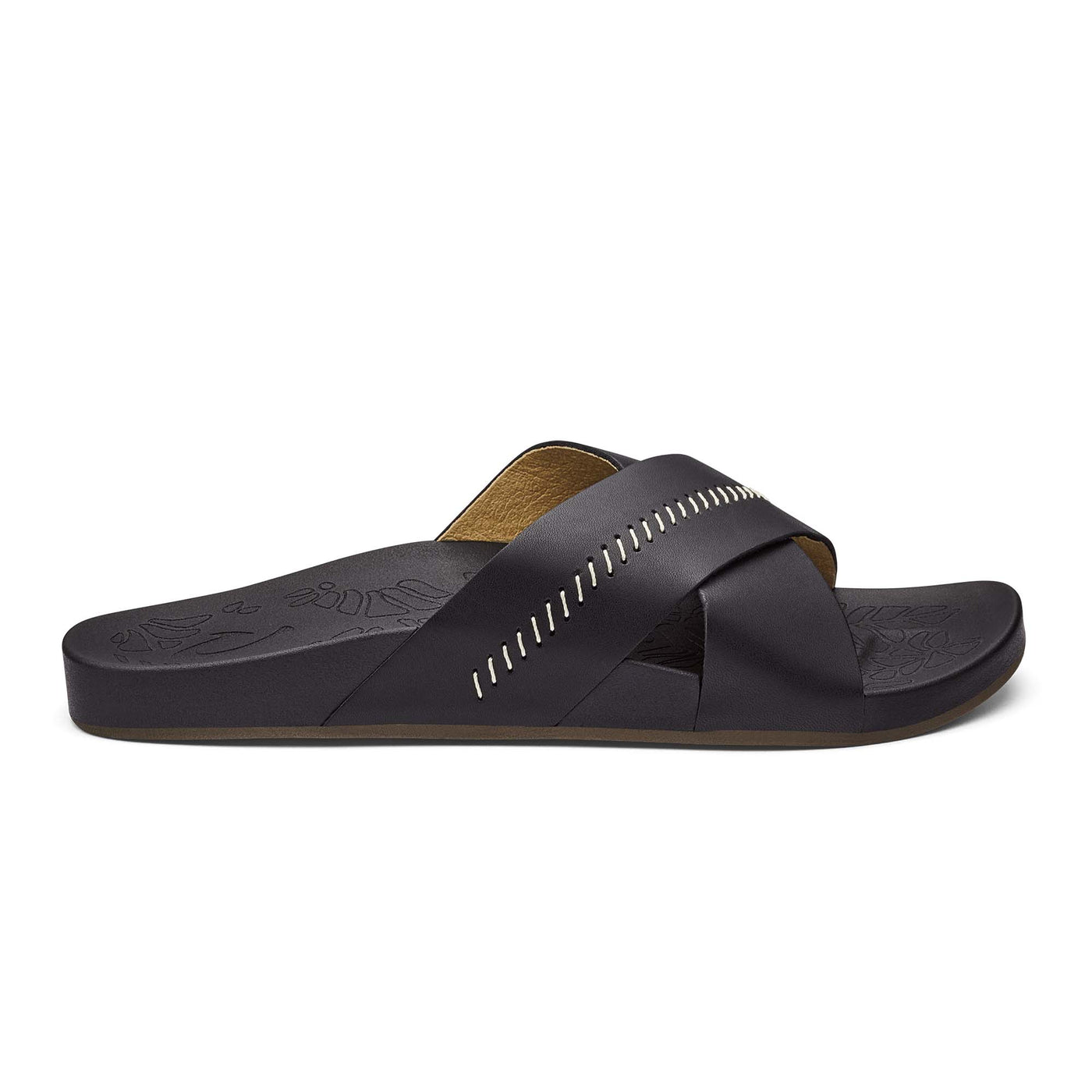 OluKai Women's Kipe'a 'Olu Sandals 2025 BLACK