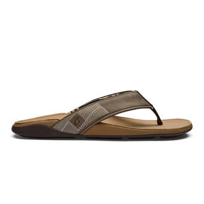OluKai Men's Tuahine Sandals 2025 HUNTER/GOLDEN SAND