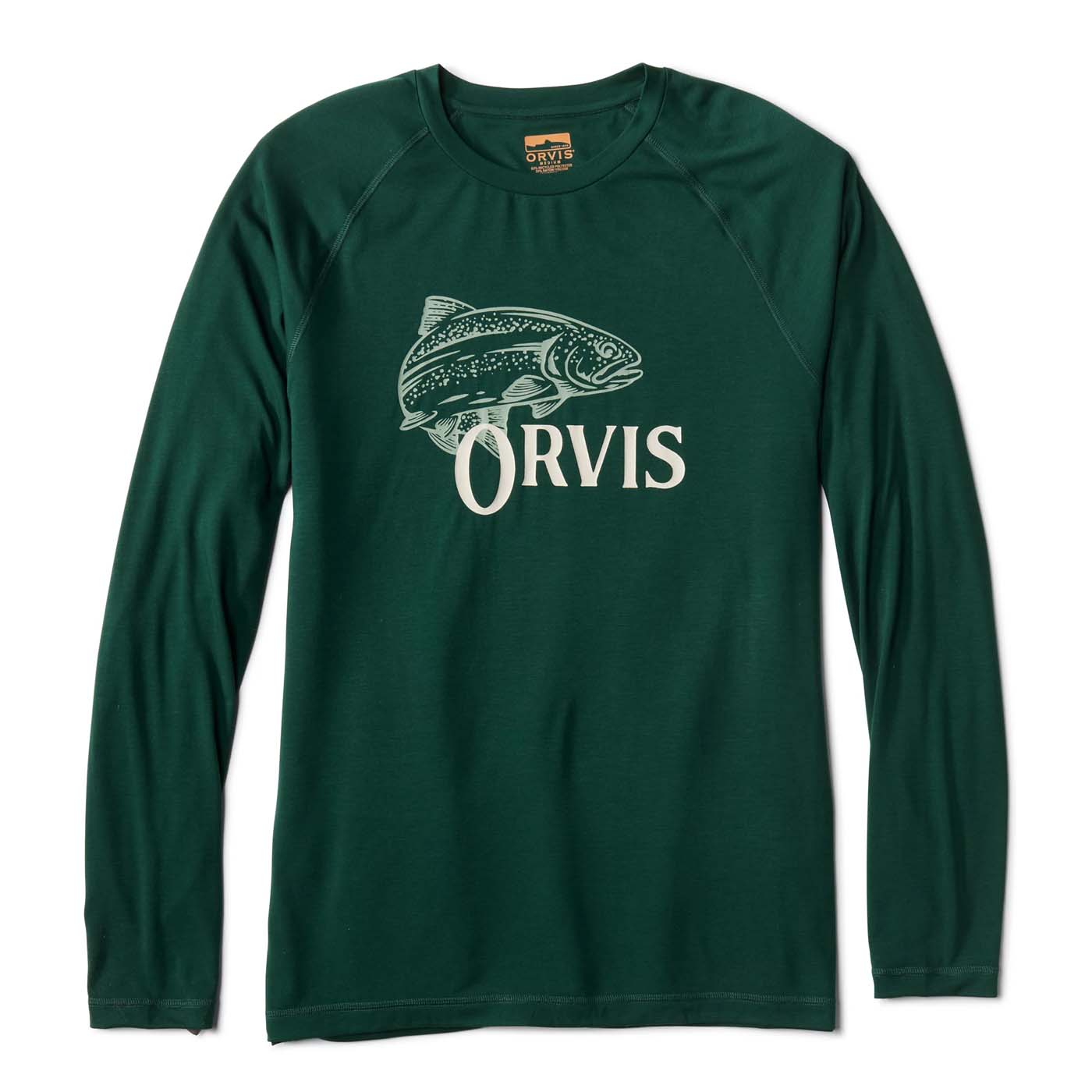 Orvis Men's DriCast Long-Sleeve Logo Crewneck T-Shirt 2025 05 PEACOCK