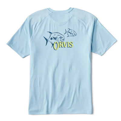 Orvis Men's DriCast Short-Sleeve Logo Crewneck T-Shirt 2025 03 BLUE MIST
