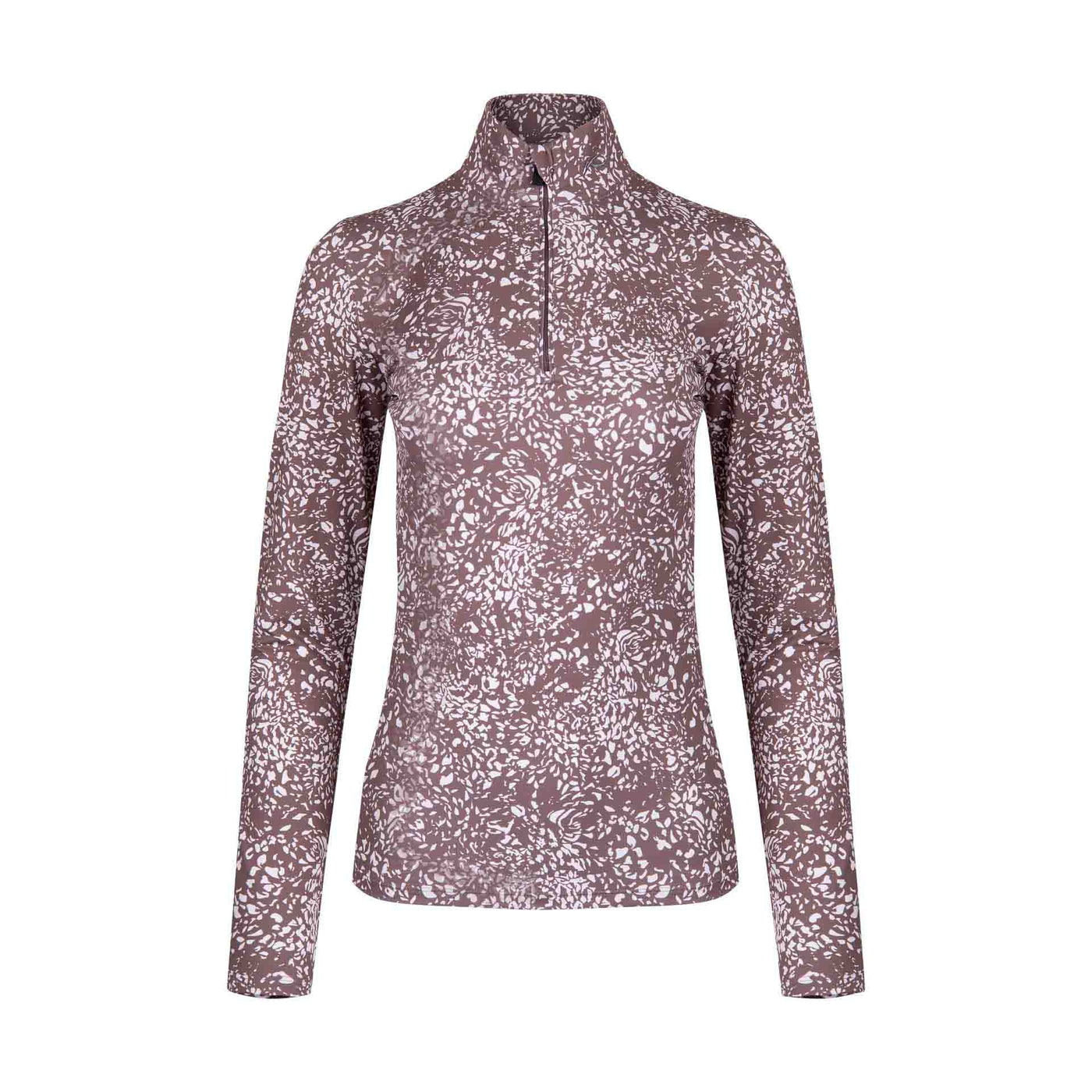 KJUS Women's Motion Print Half Zip 2025 TAUPE/IVORY
