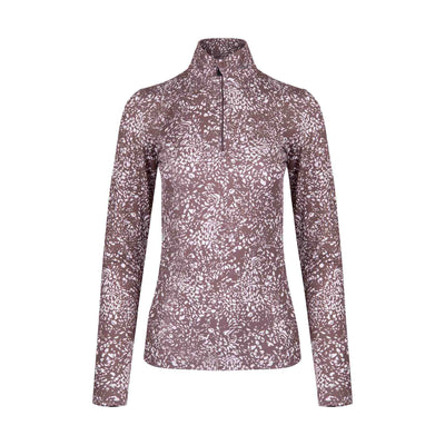 KJUS Women's Motion Print Half Zip 2025 TAUPE/IVORY