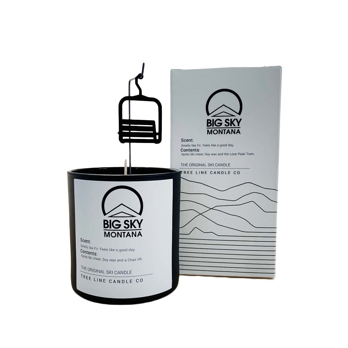 Big Sky Resort Treeline Candle Co Chairlift Candle FIR