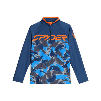 Spyder Junior's Camo 1/2 Zip 2025 TRUE NAVY