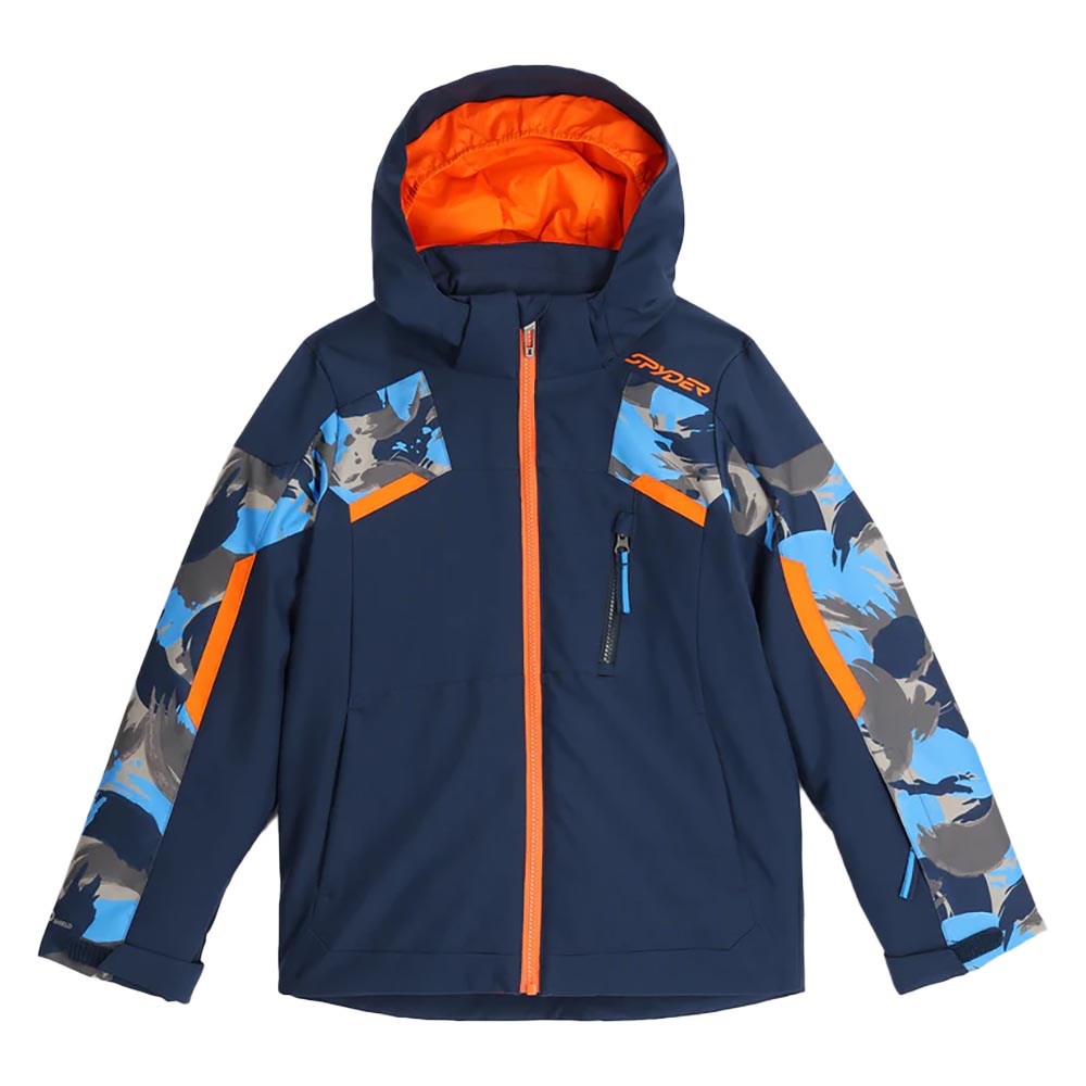 Spyder Junior's Leader Jacket 2025 CAMOUFLAGE AETHER BLUE