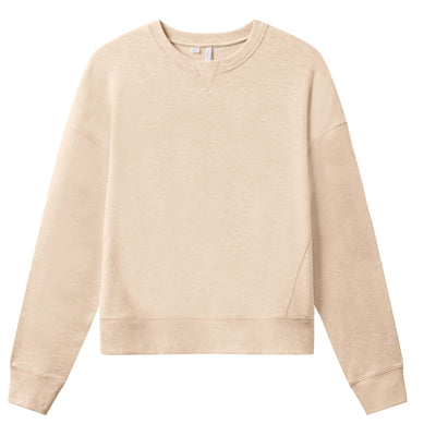 TravisMathew Women's Cloud Terry Crew Sweatshirt 2025 HEATHER NATURAL