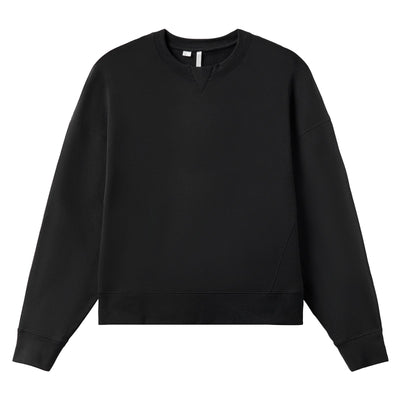 TravisMathew Women's Cloud Terry Crew Sweatshirt 2025 BLACK