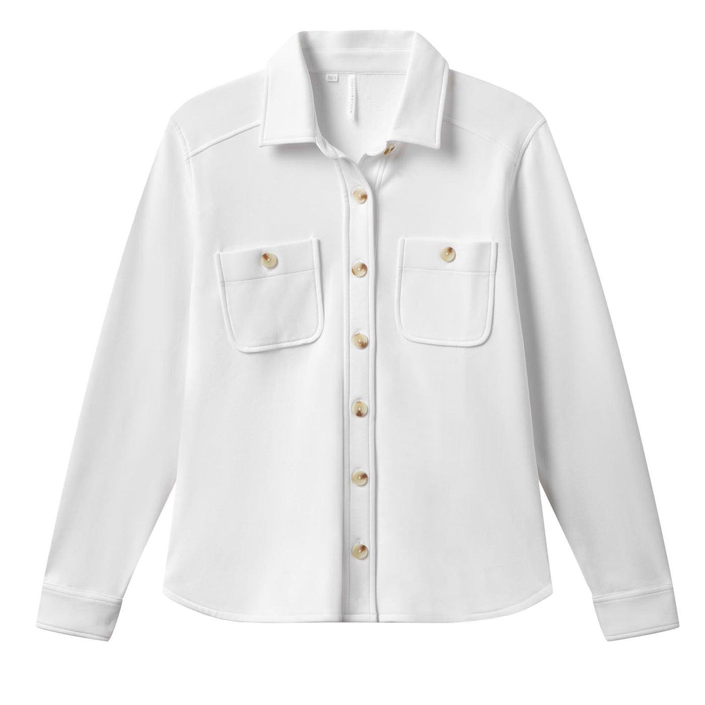TravisMathew Women's Cloud Fleece Shacket 2025 WHITE