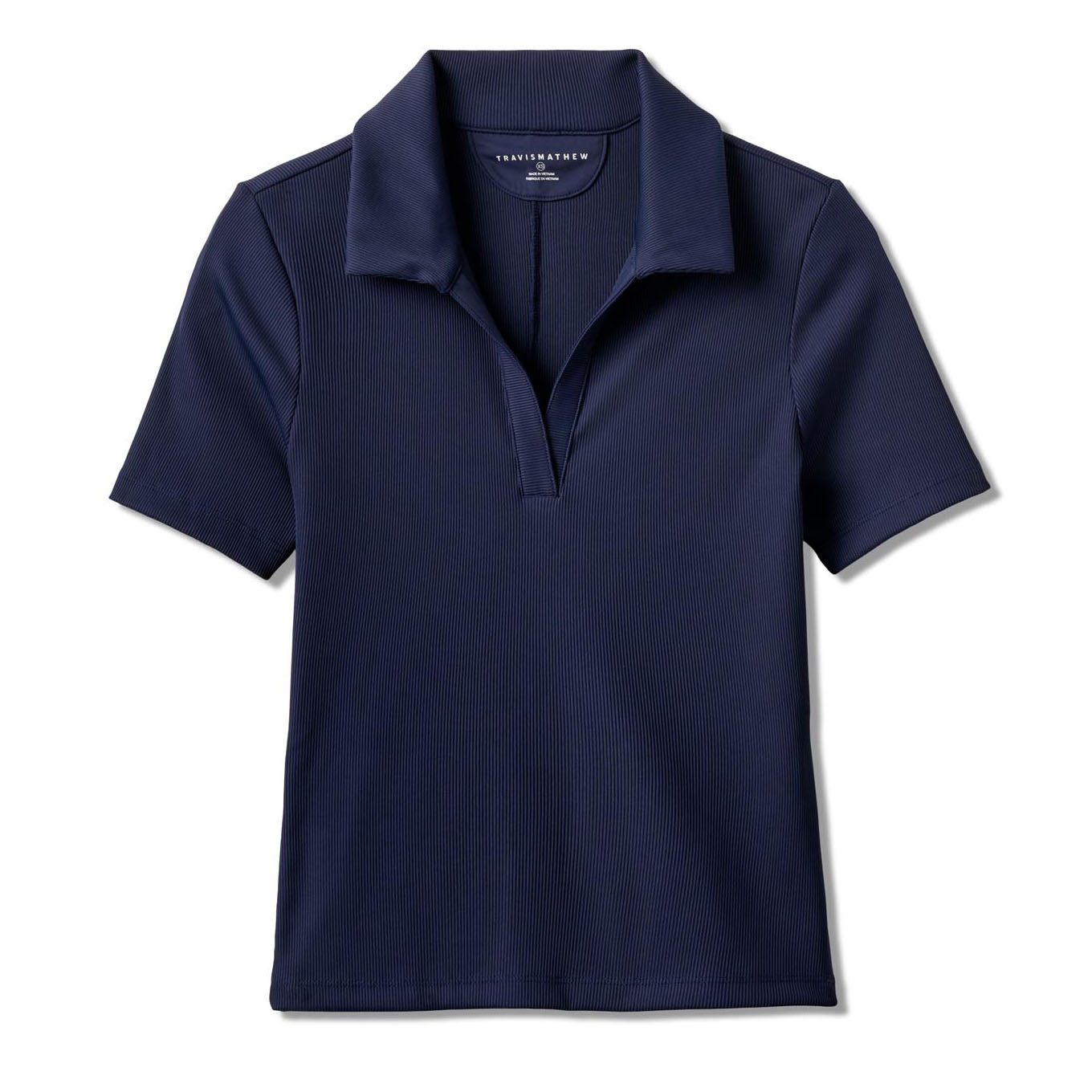 TravisMathew Women's Moveknit V-Neck Polo 2025 NAVY BLAZER