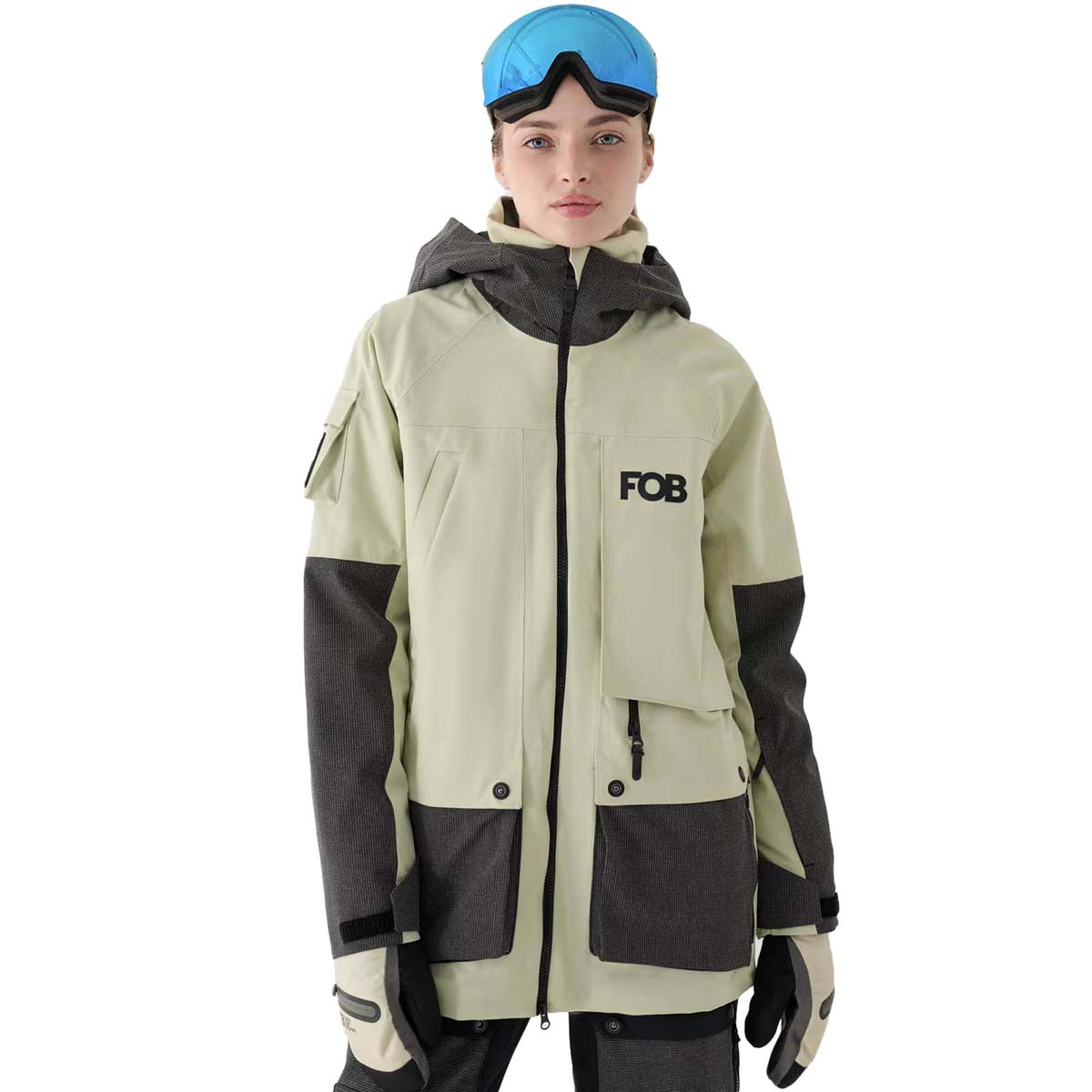 4F Women's Technical Insulated Snowboard Jacket 2025 OLIVE