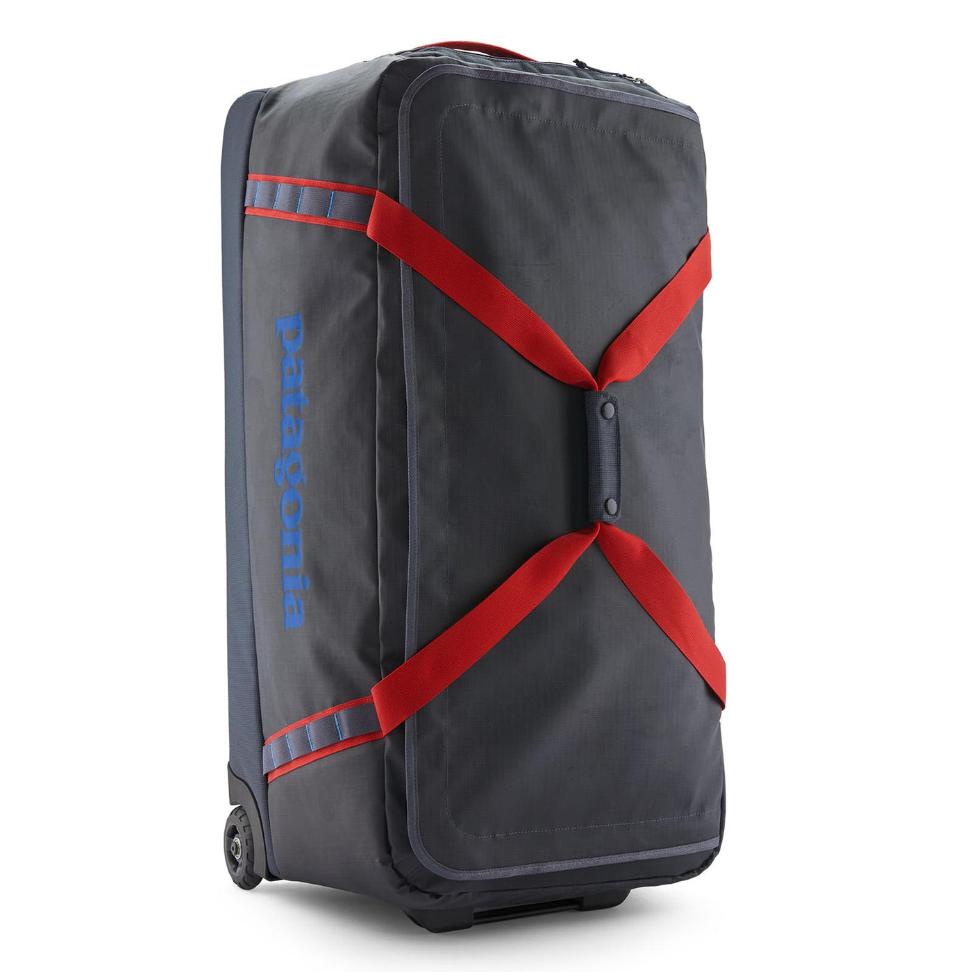 Patagonia Black Hole Wheeled Duffel 100L 2025 SMRE SMOLDER BLUE/AMANITA RED