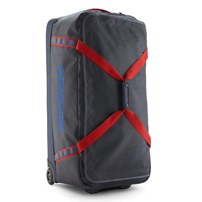 Patagonia Black Hole Wheeled Duffel 100L 2025 SMRE SMOLDER BLUE/AMANITA RED