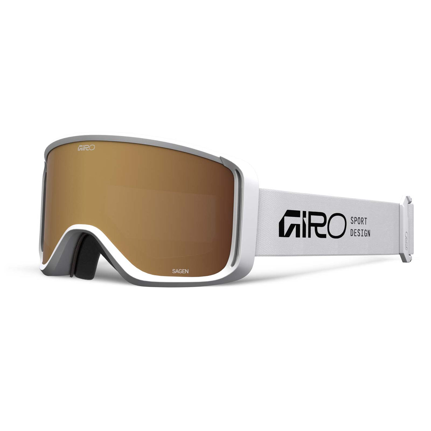 Giro Sagen Goggles with Bonus Lens 2026 WHITE STACKED / AMBER GOLD/YELLOW