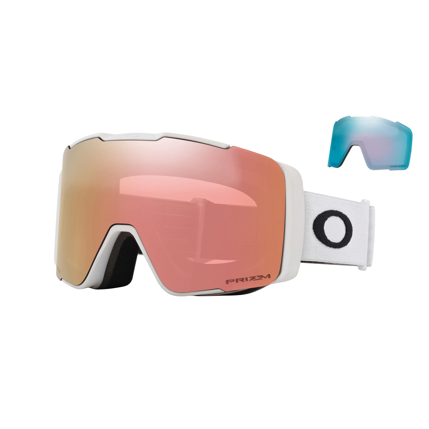 Oakley Line Miner Pro M AF Goggles with Bonus Lens 2026 MATTE WHITE/PRIZM SAPPHIRE IRID/ROSE GOLD IRID