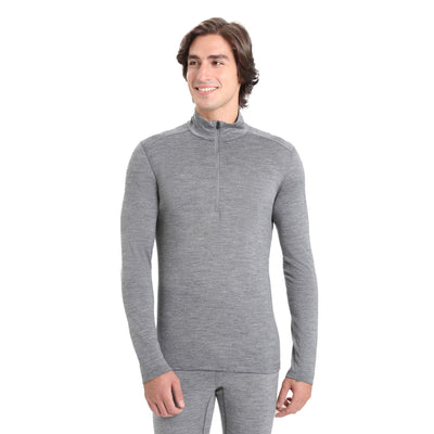 Icebreaker Men's Merino 200 Oasis Long Sleeve Half Zip 2025 GRITSTONE HEATHER