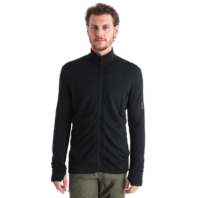 Icebreaker Men's Merino 260 Quantum Long Sleeve Zip Jacket 2025 BLACK