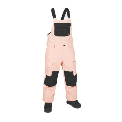 Volcom Women's Creston 3D Stretch Bib Overalls 2025 CORAL HAZE